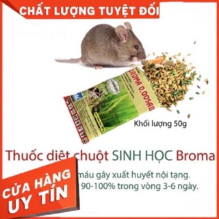   Combo 10 gói  Thuốc chuột BROMA 0.005AB Thế hệ mới diệt chuột mạnh 