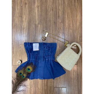 [ CHUBBY BIGSIZE ] ÁO KIỂU JEAN PEPLUM BIGSIZE