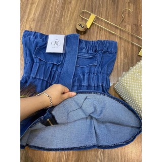 [ CHUBBY BIGSIZE ] ÁO KIỂU JEAN PEPLUM BIGSIZE