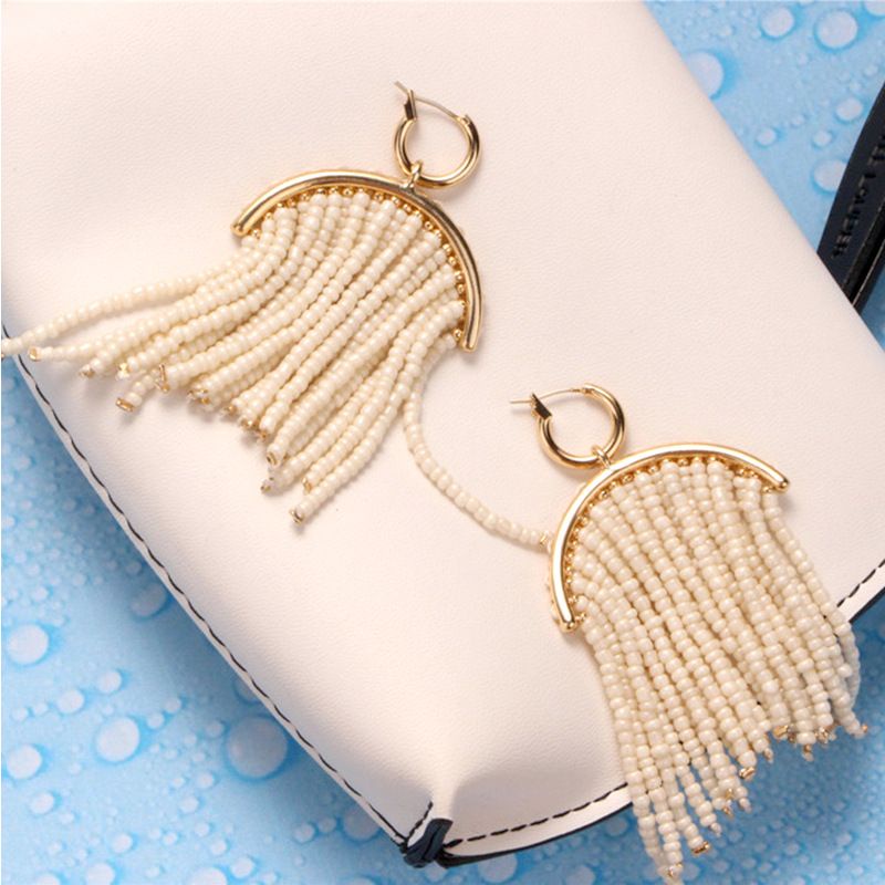 Bông Tai Dáng Dài Đính Ngọc Trai Sang Trọng Thời Trang Hàn Quốc 2022