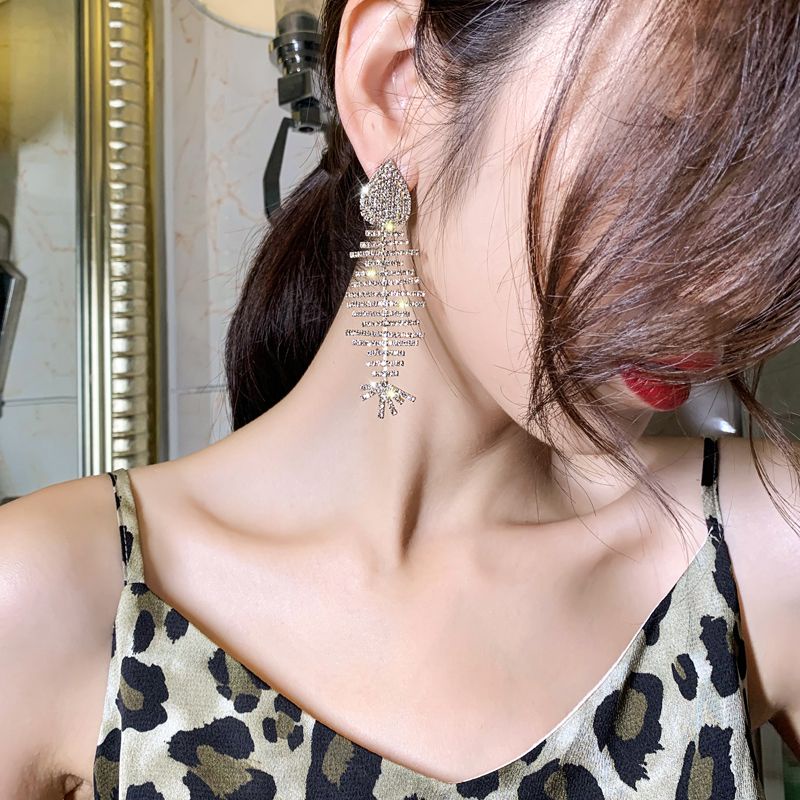 Bông Tai Bạc 925 Hình Xương Cá Phong Cách Âu Mỹ Mẫu Mới 2023 Thời Trang Cho Nữ