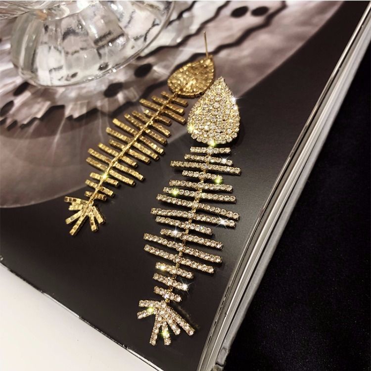 Bông Tai Bạc 925 Hình Xương Cá Phong Cách Âu Mỹ Mẫu Mới 2023 Thời Trang Cho Nữ