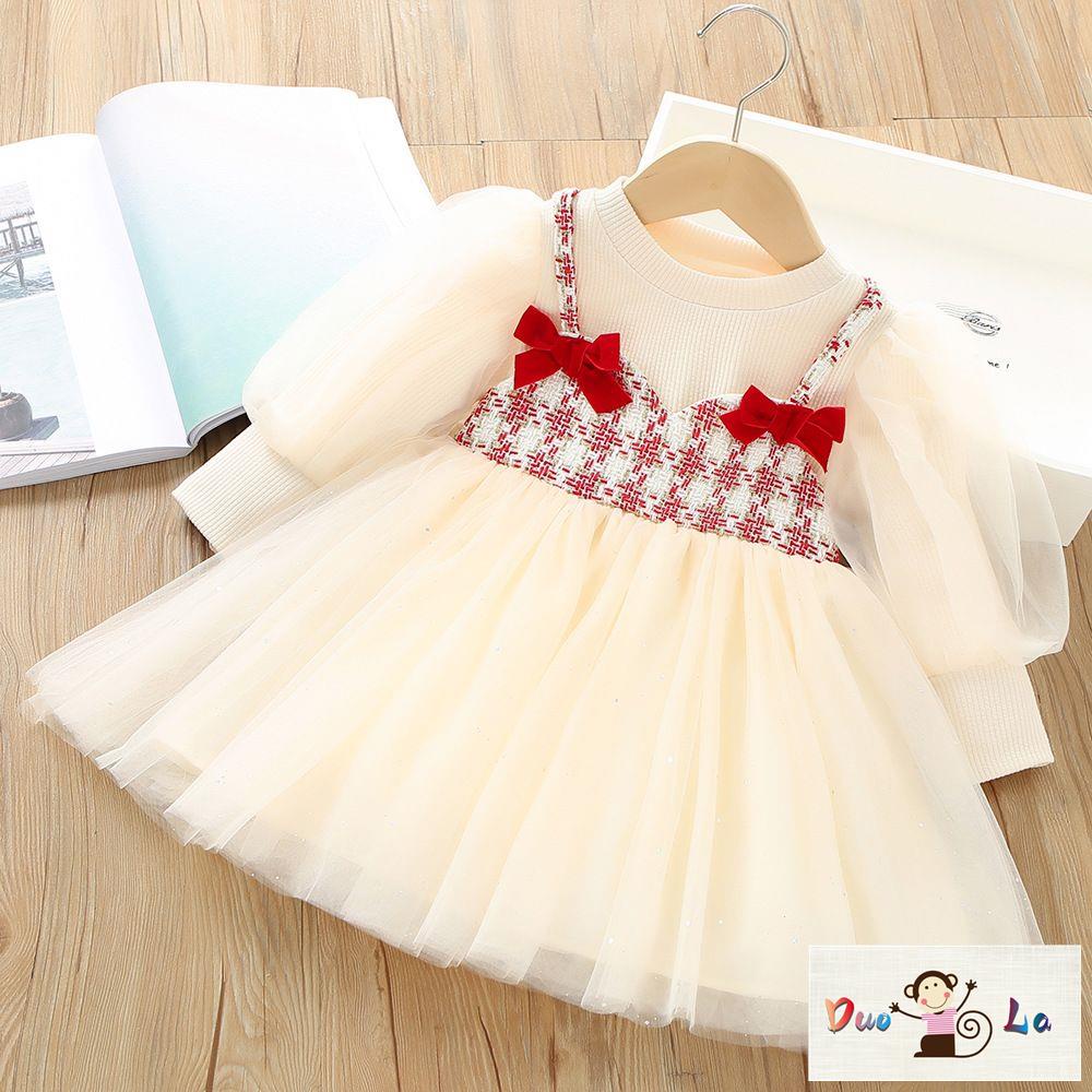 Đầm Công Chúa Một Mảnh Phong Cách Hepburn Hàn Quốc Thời Trang Xuân Thu 2023 Cho Bé Gái