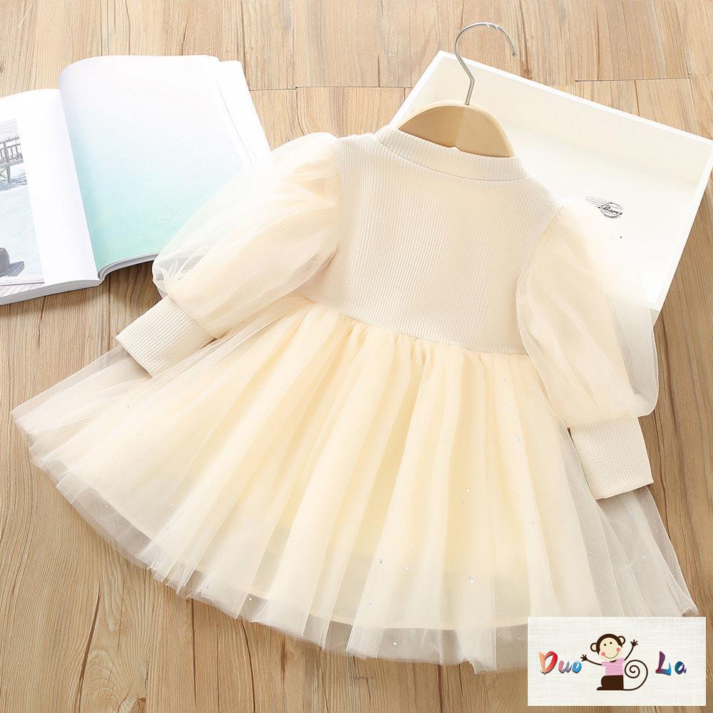 Đầm Công Chúa Một Mảnh Phong Cách Hepburn Hàn Quốc Thời Trang Xuân Thu 2023 Cho Bé Gái