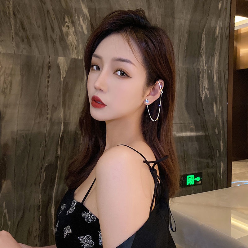 Khuyên Tai Dạng Kẹp Không Đối Xứng Phong Cách Hàn Quốc Mới 2023