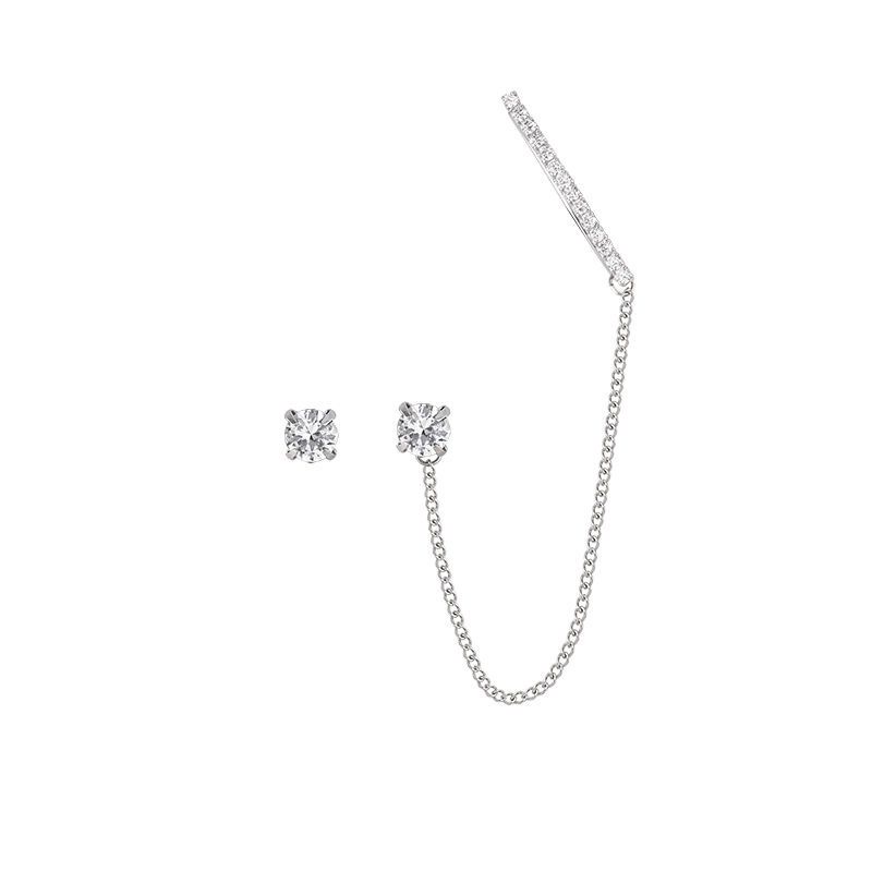 Khuyên Tai Dạng Kẹp Không Đối Xứng Phong Cách Hàn Quốc Mới 2023