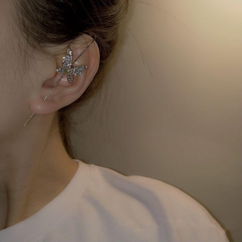 Khuyên Tai Hình Hoa Bướm Đơn Giản Cá Tính Phong Cách Hàn Quốc