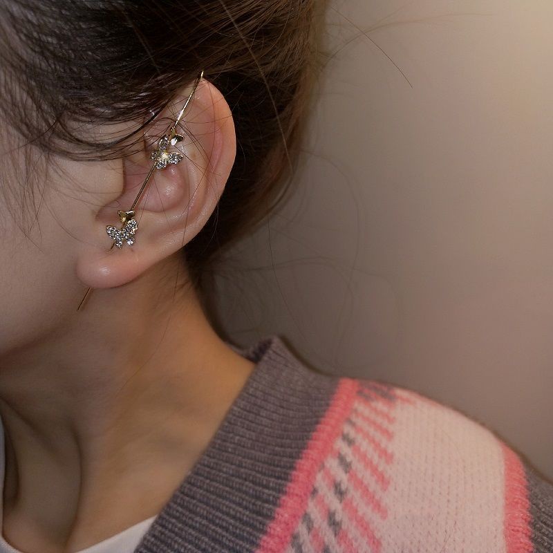 Khuyên Tai Hình Hoa Bướm Đơn Giản Cá Tính Phong Cách Hàn Quốc