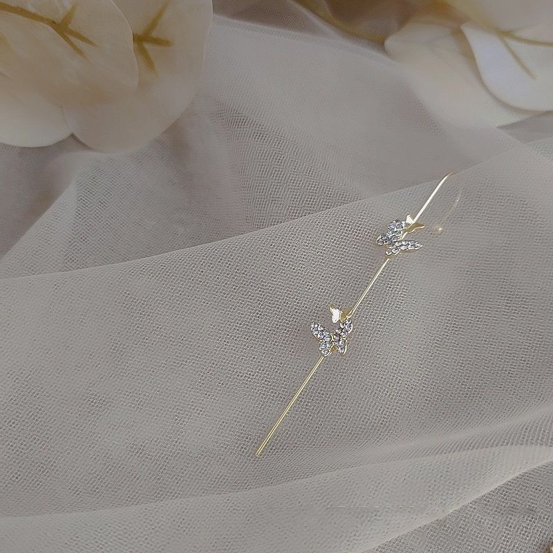 Khuyên Tai Hình Hoa Bướm Đơn Giản Cá Tính Phong Cách Hàn Quốc