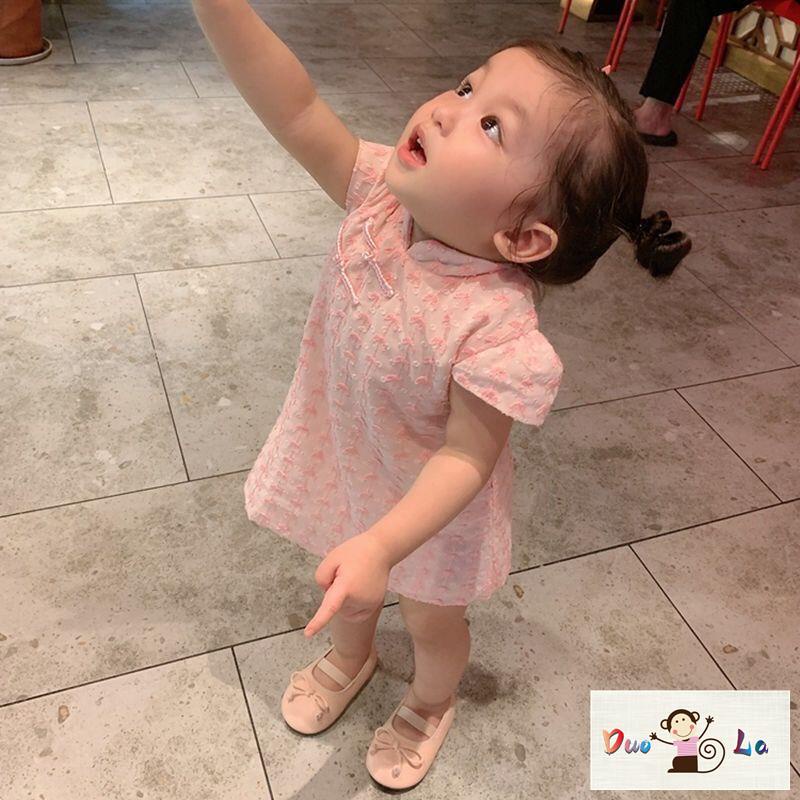 Đầm Sườn Xám Phong Cách Phương Tây Thời Trang Mùa Hè 2023 Dành Cho Bé Gái