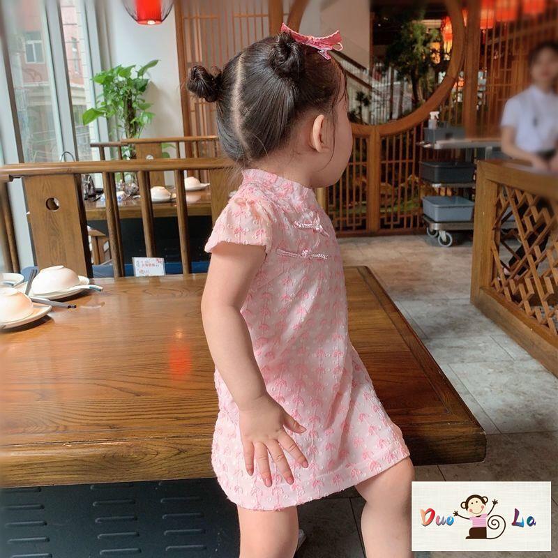 Đầm Sườn Xám Phong Cách Phương Tây Thời Trang Mùa Hè 2023 Dành Cho Bé Gái