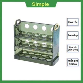 ┇✳◆Khay đựng trứng tủ lạnh 3 tầng 30 quả nhựa PP an toàn cao cấp