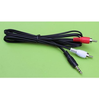CÁP AV 3.5 RA 2 ĐẦU BÔNG SEN (DÂY ĐEN) 1M LM