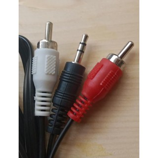 CÁP AV 3.5 RA 2 ĐẦU BÔNG SEN (DÂY ĐEN) 1M LM