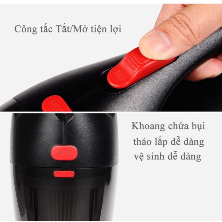 Máy Hút Bụi Cầm Tay Mini Không Dây và Có Dây Cho Ô Tô và Gia Đình 4.8 205 Đánh Giá 670 Đã Bán