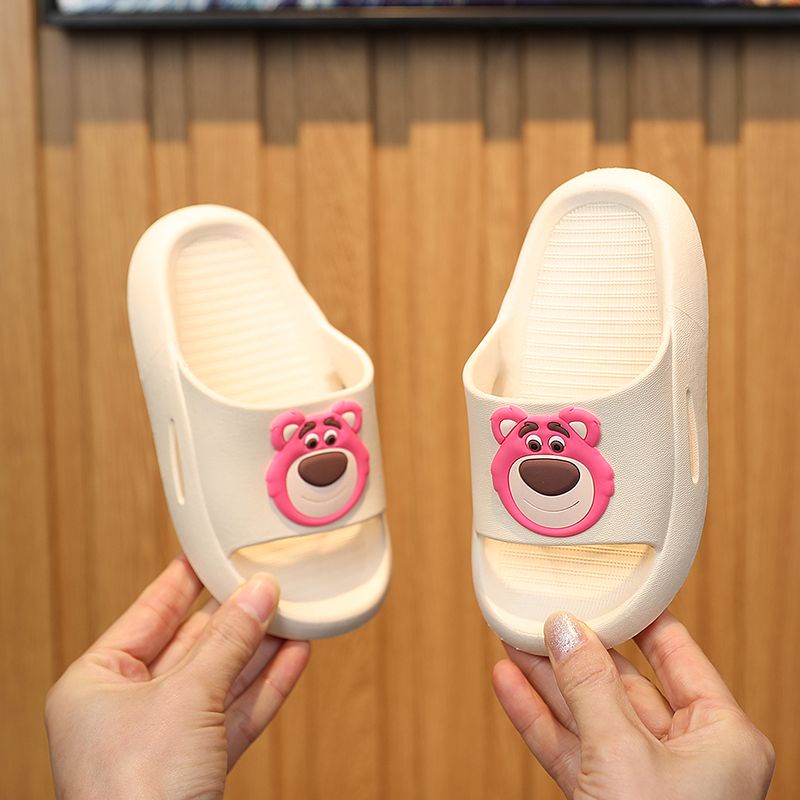 Dép Đi Trong Nhà Tắm Siêu Mềm Chống Trượt Hình Gấu / Dâu Tây Dễ Thương Cho Bé Gái