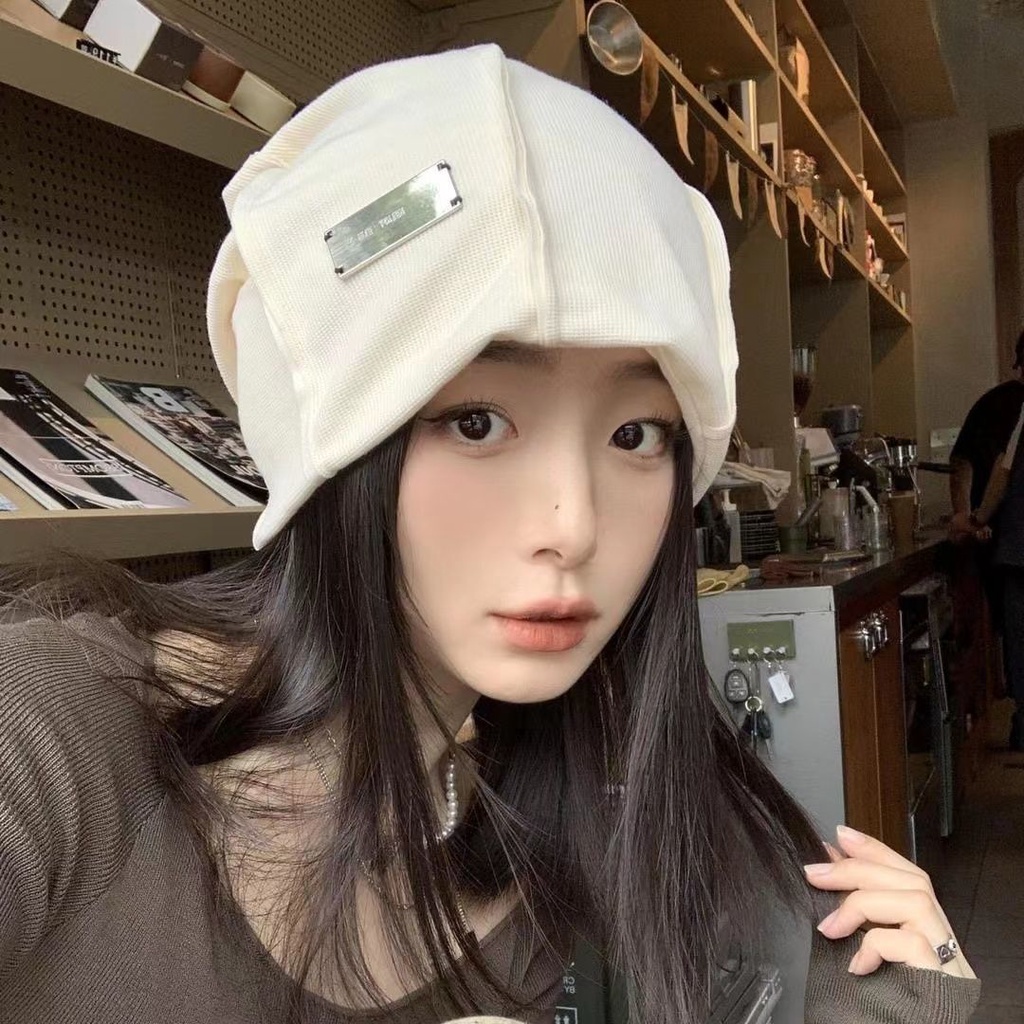 Mũ Rộng Vành Che Tai Thời Trang Mùa Thu Cho Nữ