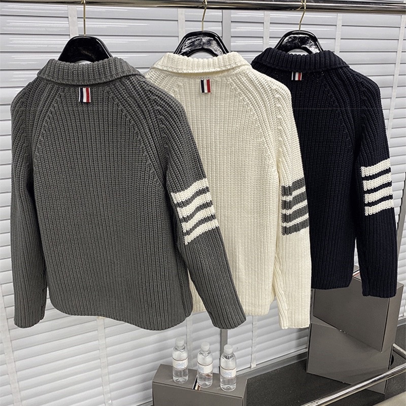 Áo khoác Cardigan Nam / Nữ, áo khoác Unisex THIẾT KẾ kẻ sọc chất liệu Len dày dặn phù hợp Thu / Đông 2023