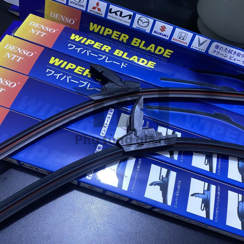 Gạt mưa lưỡi kép Denso thế hệ mới, phù hợp với nhiều dòng xe như Hyundai, Kia, Honda, Toyota...