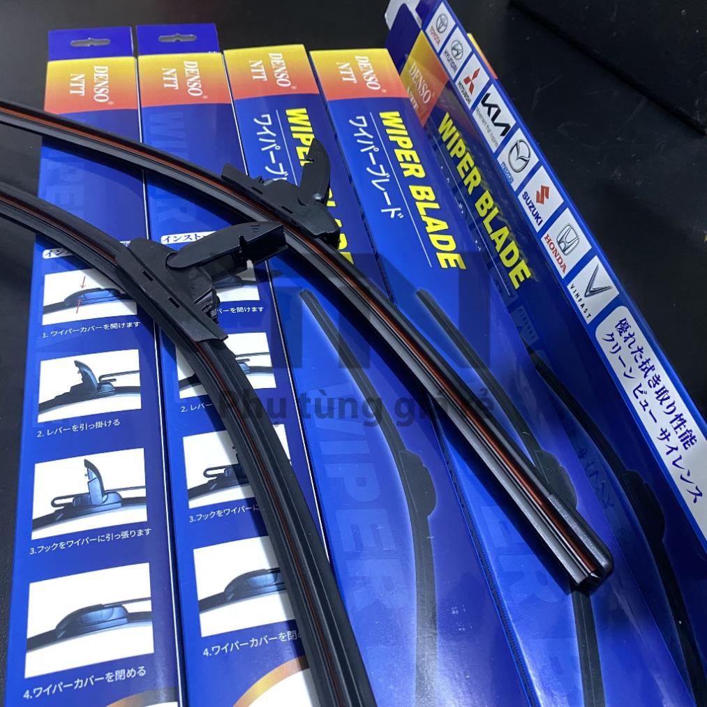 Gạt mưa lưỡi kép Denso thế hệ mới, phù hợp với nhiều dòng xe như Hyundai, Kia, Honda, Toyota...