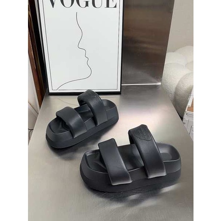Dép lê tăng chiều cao nữ mẫu mới da thật đế dày dép sandal nữ