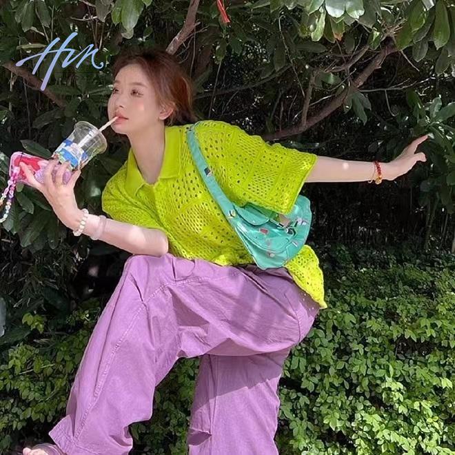 Áo Cardigan Dệt Kim Dáng Rộng Phong Cách Mỹ Đơn Giản Thời Trang Mùa Hè Cho Nữ