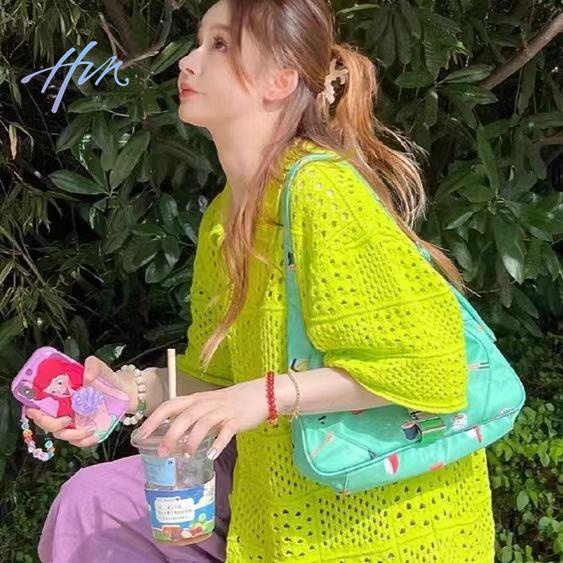 Áo Cardigan Dệt Kim Dáng Rộng Phong Cách Mỹ Đơn Giản Thời Trang Mùa Hè Cho Nữ