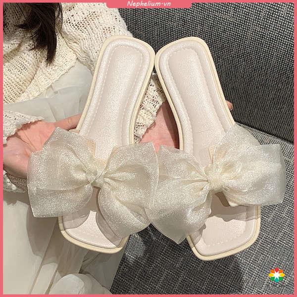 dép nơ phong cách tiên nữ dép đi biển nữ dép sandal nữ