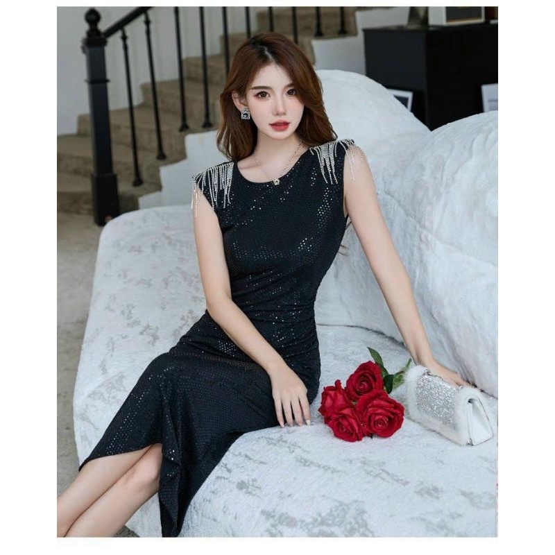 𝗛𝗔̀𝗡𝗚 𝗡𝗛𝗔̣̂𝗣 -ĐẦM BODY KIM SA VAI KẾT ĐÁ CAO CẤP