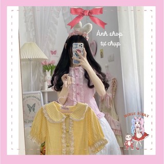 Áo sơ mi kẻ caro phong cách cute
