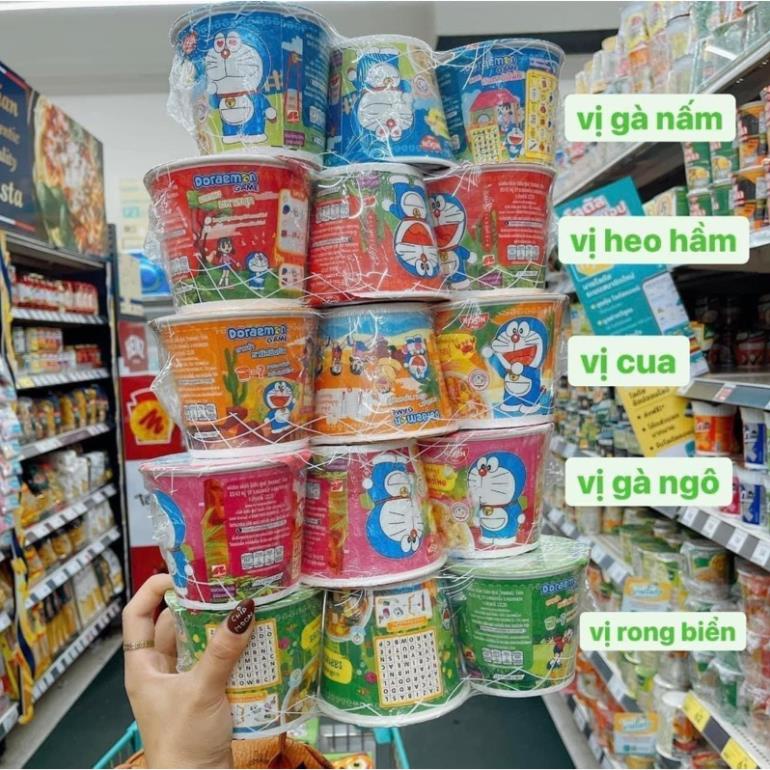 Mì tôm DOREMON NISSIN Thái Lan cho bé hộp 40gam Date Mới