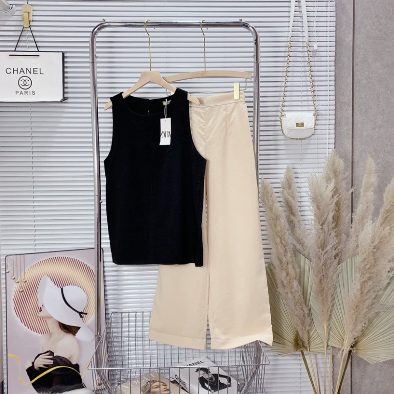 𝗩𝗶𝗱𝗲𝗼 𝗔̉𝗻𝗵 𝗧𝗵𝗮̣̂𝘁 ✔  Set bộ quần ống sớ suông dài mix áo xẻ lưng đính cúc hot hit !!! Nguyên sét cho chị emmmm TK Áo sá