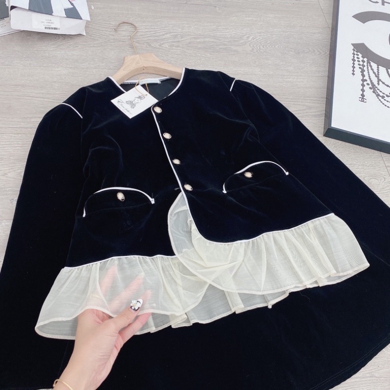 𝗩𝗶𝗱𝗲𝗼 𝗔̉𝗻𝗵 𝗧𝗵𝗮̣̂𝘁 ✔  SÉT NHUNG VIỀN BÈO MIX phần chân váy . VẢI NHUNG QC SIÊU ĐẸP LUÔN Ạ