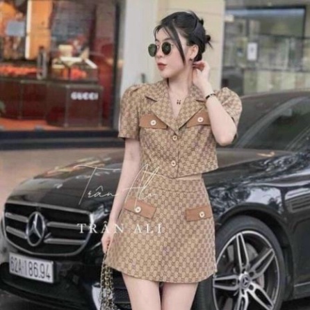 𝗩𝗶𝗱𝗲𝗼 𝗔̉𝗻𝗵 𝗧𝗵𝗮̣̂𝘁 ✔ SET CROPTOP phần chân váy NẮP TÚI ĐỒ BỘ NỮ HỌA TIẾT