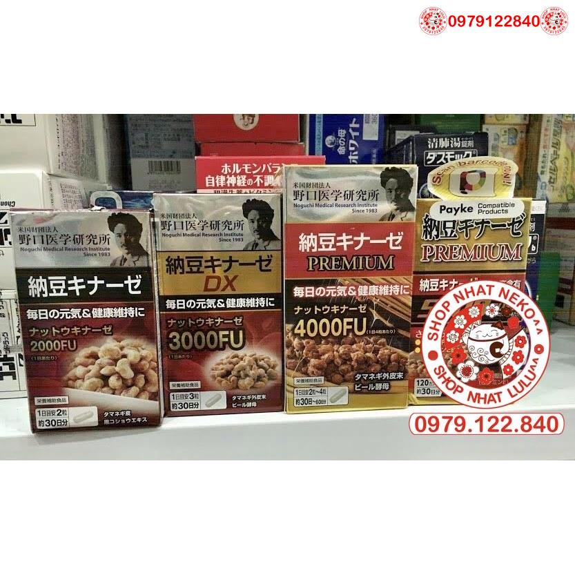 (Chuẩn Nhật)  Viên uống đột quỵ NOGUCHI NATTO KINASSE Nhật bản 2000fu/ 3000fu/ 4000fu/ 5000fu _lulus
