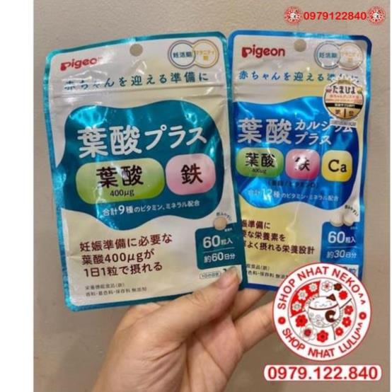VIÊN UỐNG BẦU BẤU VITAMIN CANXI PIGEON NHẬT BẢN 60 VIÊN _lulushop