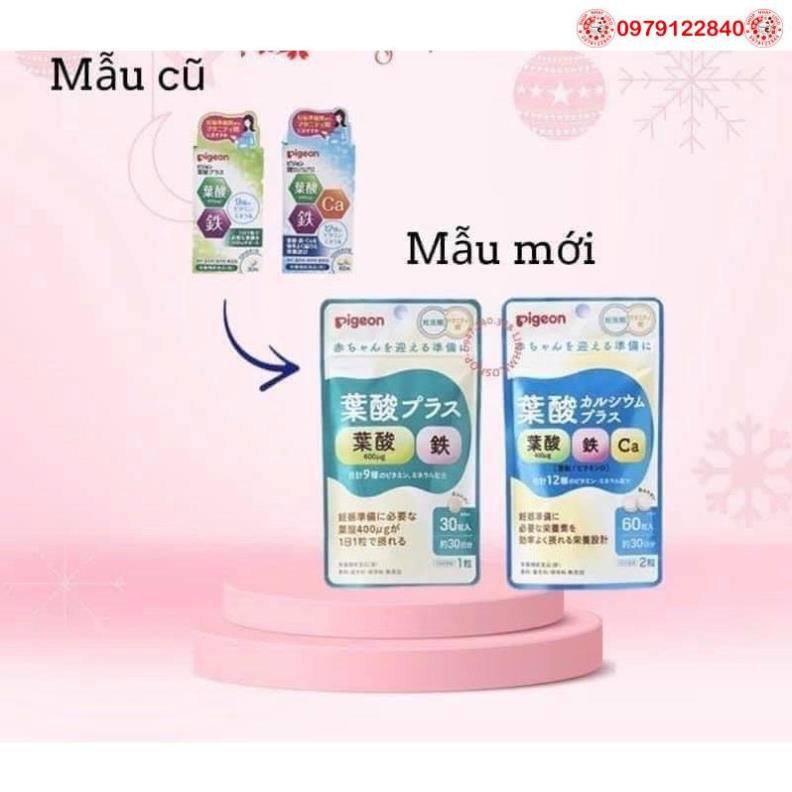 VIÊN UỐNG BẦU BẤU VITAMIN CANXI PIGEON NHẬT BẢN 60 VIÊN _lulushop