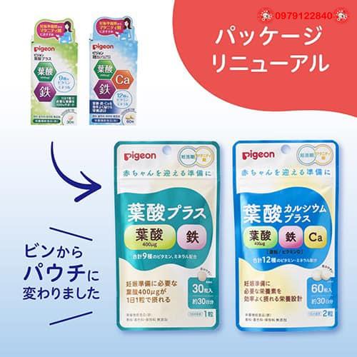 VIÊN UỐNG BẦU BẤU VITAMIN CANXI PIGEON NHẬT BẢN 60 VIÊN _lulushop