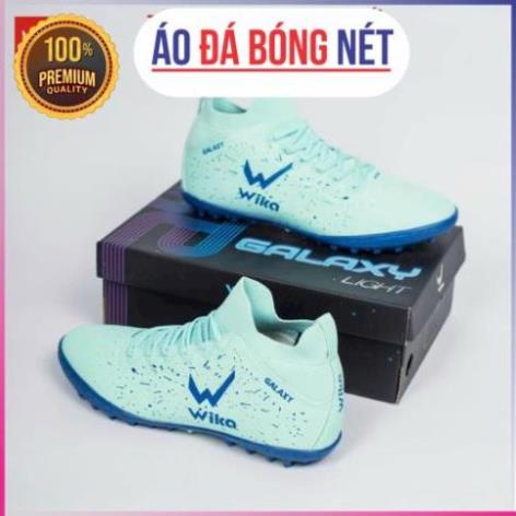 Giày Đá Bóng WIKA Galaxy Cổ Cao Vải Sợi Dệt Ôm Chân, đã khâu full đế ...