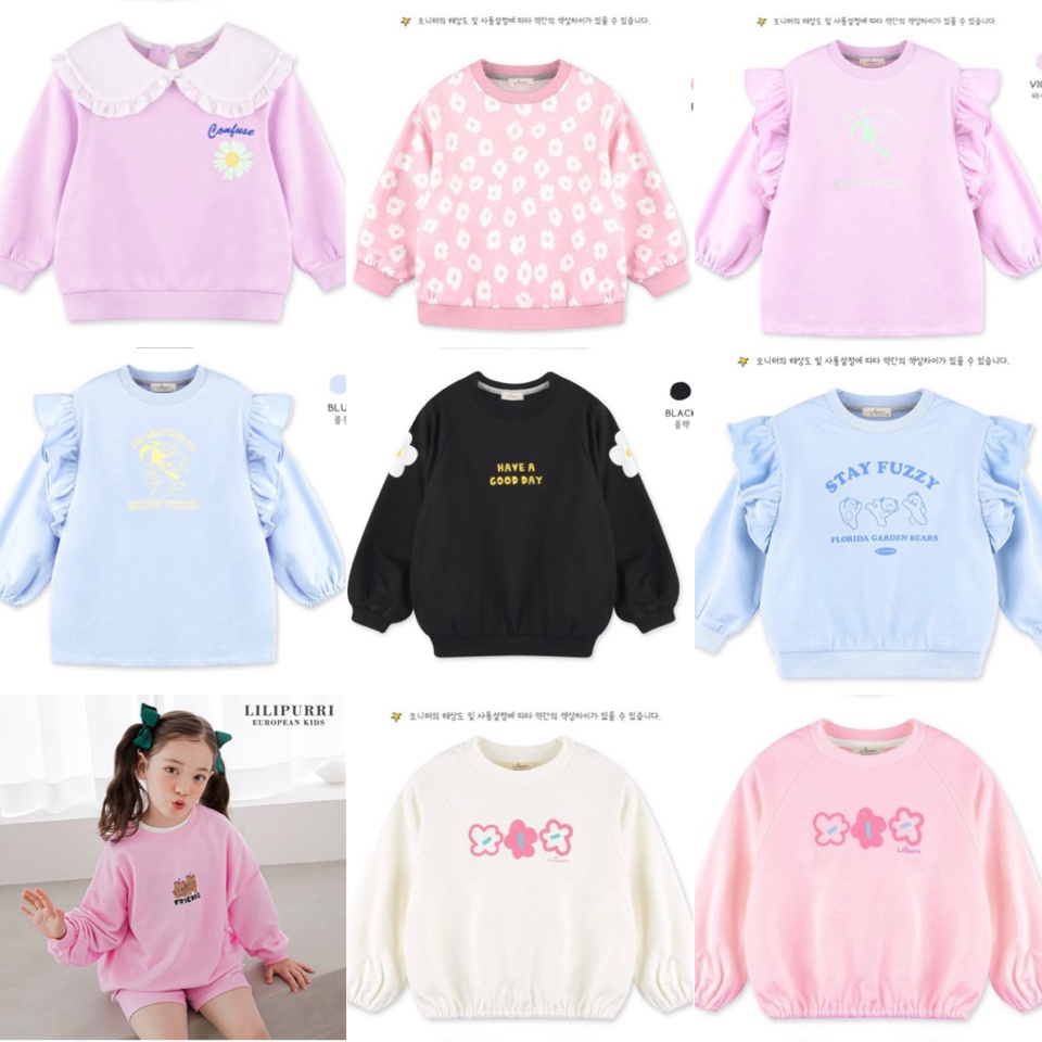 Áo da cá Lilipurri nhiều mẫu Bé Gái size 110 - 150 - Bảng màu 2