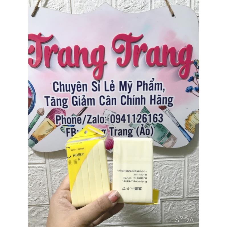 MÚT RỬA MẶT , BỌT RỬA MẶT 12 MIẾNG HIVEY
