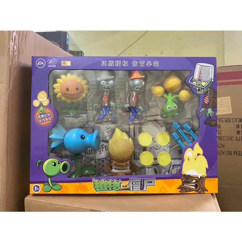 BỘ ĐỒ CHƠI MÔ HÌNH PLANTS & ZOMBIES HOA QUẢ NỔI GIẬN