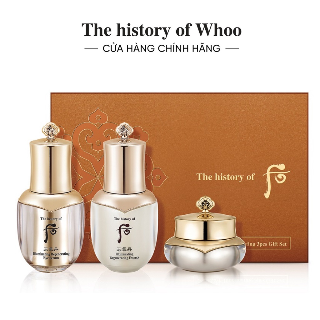 [HB Gift] Bộ 3 bước chăm sóc chuyên sâu giúp dưỡng trắng da The history of Whoo  Cheongidan Illuminating 3pcs