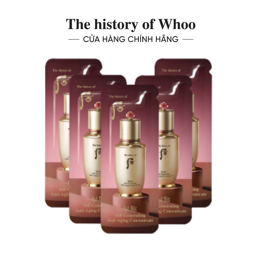 [HB Gift] Combo 5 gói Tinh chất tự sinh chống lão The History of Whoo Bichup hóa phiên bản nâng cấp 1ml