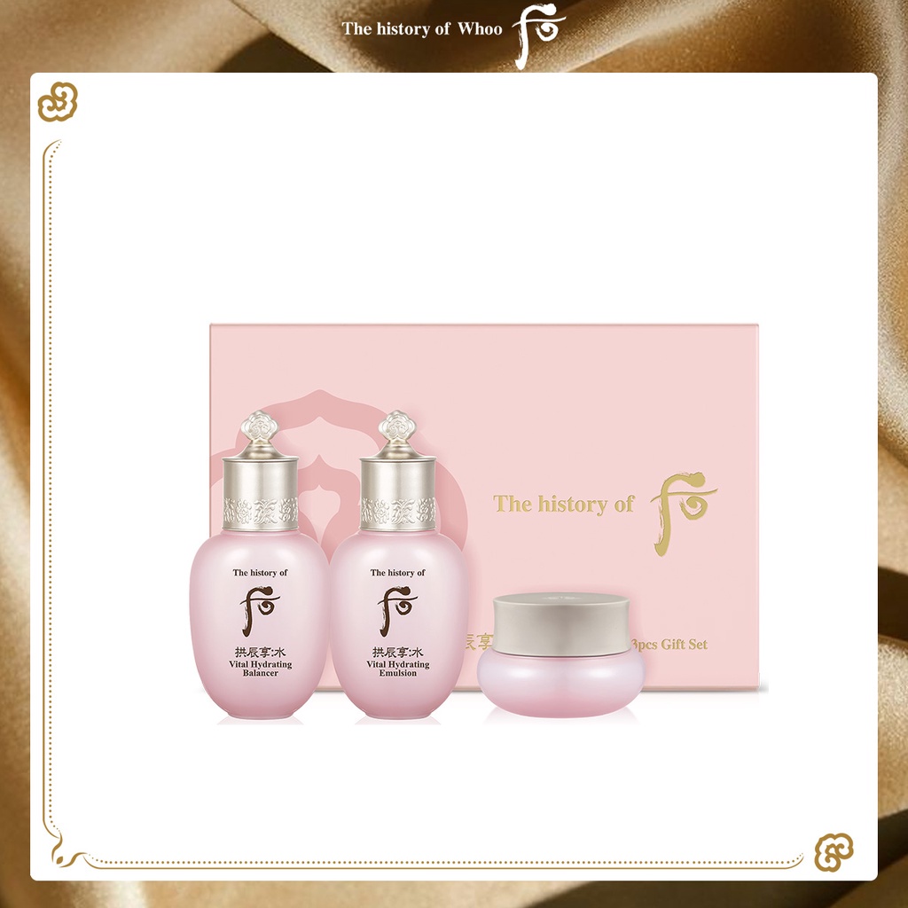 [HB GIFT] Bộ 3 bước dưỡng ẩm Đông Y Hoàng Cung the history of Whoo Gongjinhyang Soo 44ml