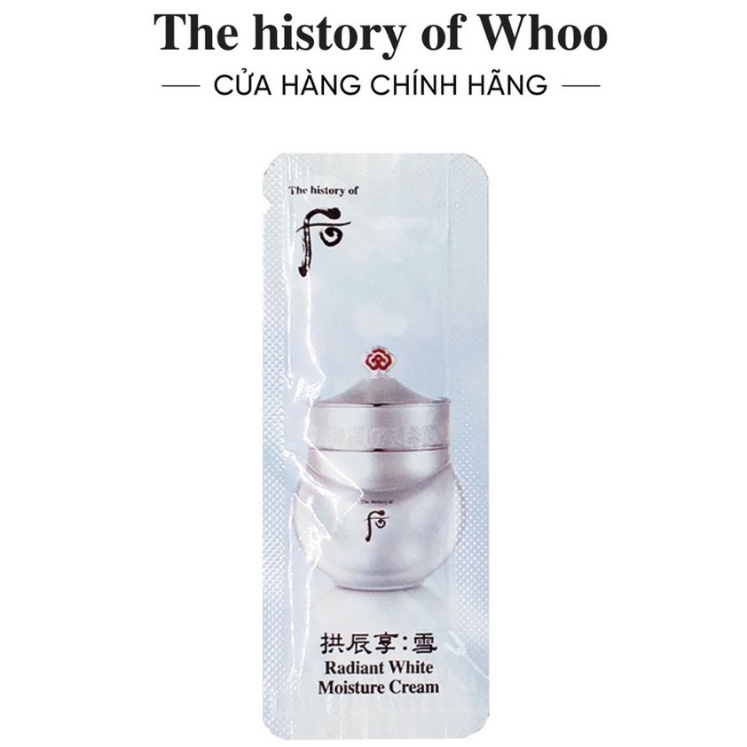 [HB Gift] 5 Kem dưỡng trắng da The History of Whoo Gongjinhyang Seol Radiant White Moisture Cream 1ml