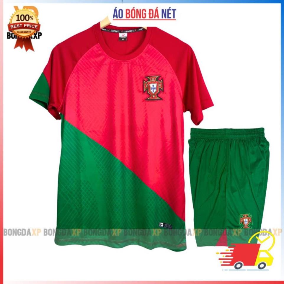 Mua ngay Giá tốt, Quần áo bóng đá, đồ đá banh Bồ Đào Nha Sân nhà Vải Thun Lạnh Cao Cấp