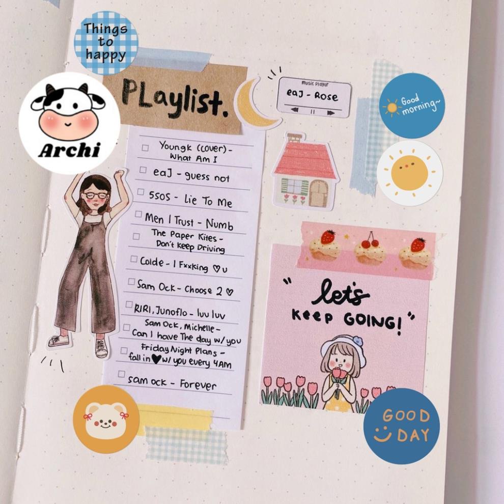Cuộn 500 sticker dán kích thước 1 inch