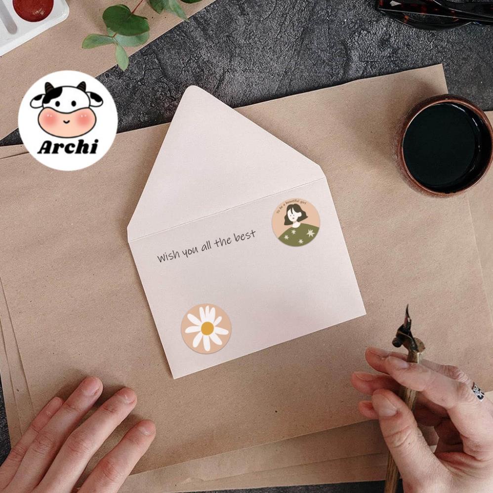 Cuộn 500 sticker dán kích thước 1 inch
