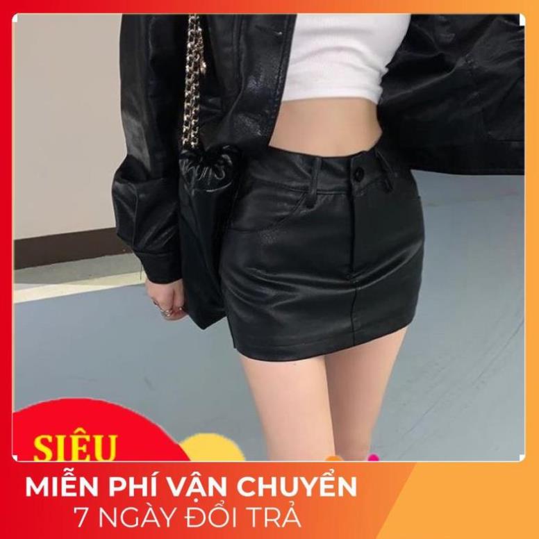 Hot Chân Váy Da Dáng Chữ A Thời Thượng Phối Cạp Cao - Mẫu Chân Váy Cực Hot Hit - Va16 Ss Ok Tt Vv
